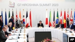 日本首相岸田文雄在日本广岛主持七国集团峰会。（2023年5月20日）