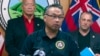 In this image taken from video, Maui Emergency Management Agency Administrator Herman Andaya speaks during a news conference in Wailuku, Hawaii, Aug. 16, 2023. 