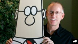 ARHIVA - Skot Adams, autor stripa "Dilbert, u studiju u Kaliforniji (Foto: AP/Marcio Jose Sanchez)