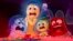 This image released by Disney/Pixar shows, from left, Sadness, voiced by Phyllis Smith, Joy, voiced by Amy Poehler, Disgust, voiced by Liza Lapira, Fear, voiced by Tony Hale and Anger, voiced by Lewis Black, in a scene from "Inside Out 2."