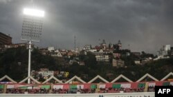 Vue sur le stade de Barea, le 26 juin 2021.