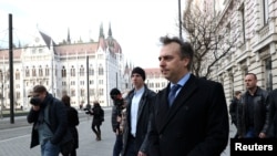 Посол США в Венгрии Дэвид Прессман после посещения парламента страны. Будапешт, 5 февраля 2024г. 