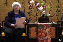美國財政部長耶倫訪問北京。(2024年4月7日)