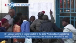 VOA60 World - Millions of voters headed to the polls Wednesday in presidential and legislative elections in Democratic Republic of Congo