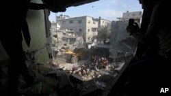 Pas një goditjeje të forcave izraelite në Rafah, Gazë (30 tetor 2023)