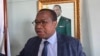 FILE - Mthuli Ncube Zimbabwe’s finance minister speaking to reporters in Harare in this file picture. (Columbus Mavhunga/VOA)