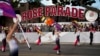 The Toho marching band from Nagoya, Japan, performs at the 135th Rose Parade in Pasadena, Calif., Jan. 1, 2024. 