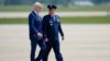 U.S. President Joe Biden, escorted by 89th Airlift Wing Commander, Air Force Colonel Matthew Jones, walks to Air Force One at Andrews Air Force Base, Maryland, May 17, 2023, for his trip to Hiroshima, Japan, to attend the G7.