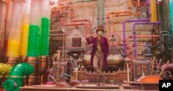 Aktor Timothee Chalamet dalam film "Wonka" (Warner Bros. Pictures via AP)