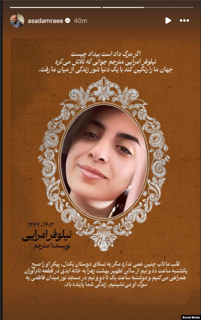 در سوگ نیلوفر امرایی