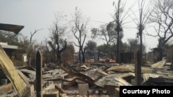 စစ်ကိုင်းတိုင်း ဝက်လက်မြို့နယ်အတွင်း ကျေးရွာတချို့ရှိ မီးရှို့ခံထားရသော နေအိမ်များ (မတ်လ၊ ၂၀၂၃)