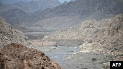 The destroyed Arbaat dam, some 40 km north of Port Sudan, is seen following its collapse after heavy rains and torrential floods, in Sudan's eastern Red Sea state, Aug. 25, 2024. 