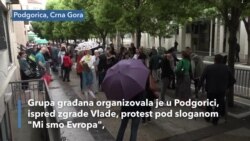 "Mi smo Evropa" - protest gradjana ispred Vlade Crne Gore