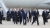 台灣前總統馬英九抵達上海的機場。（2023年3月27日）