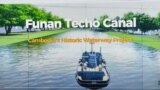 Dự án Funan Techo Canal, sẽ là Con Kênh Lịch Sử của Vương quốc Cam Bốt 2024-2028 kết nối Cảng Phnom Penh ra tới Vịnh Thái Lan (Hình: Screenshot từ YouTube video của Cambodia Events)