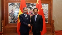 Bộ trưởng Công an Việt Nam Tô Lâm trong chuyến thăm Trung Quốc hồi năm 2023. Ông Lâm là cánh tay đắc lực của ông Nguyễn Phú Trọng trong công cuộc chống tham nhũng