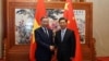 Bộ trưởng Công an Việt Nam Tô Lâm và ông Trần Văn Thanh, Ủy viên Bộ Chính trị, Bí thư Ủy ban Chính pháp Trung ương Đảng Cộng sản Trung Quốc, ngày 14/9/2023, tại Bắc Kinh. Photo Bo Cong an.