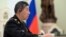 FILE - Chinese Defense Minister Li Shangfu attends a meeting with Russian President Vladimir Putin and Defense Minister Sergei Shoigu in Moscow, April 16, 2023. (Sputnik/Pavel Bednyakov/Pool via Reuters.)