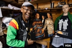 Sonwabile Ndamase is the man behind the 'Madiba shirt,' the iconic shirt that Mandela wore throughout his presidency. (Zaheer Cassim/VOA)