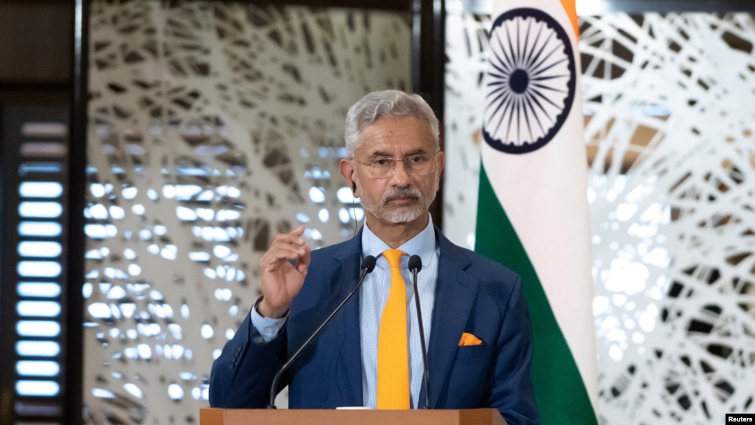 FILE - India's External Affairs Minister Subrahmanyam Jaishankar speaks during a joint press conference with Japan's Foreign Minister Kamikawa, US Secretary of State Antony Blinken and Australia's Foreign Minister Penny Wong in Tokyo, July 29, 2024. T