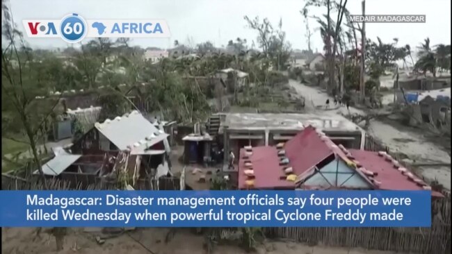 VOA60 Africa - Madagascar: Tropical Cyclone Freddy leaves four dead