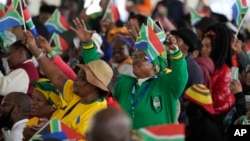 People attend Freedom Day celebrations in Pretoria, South Africa, April 27, 2024.