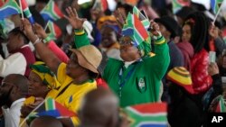 People attend Freedom Day celebrations in Pretoria, South Africa, April 27, 2024.