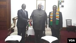 President Emmerson Mnangagwa, President William Ruto and Wicknell Chivayo