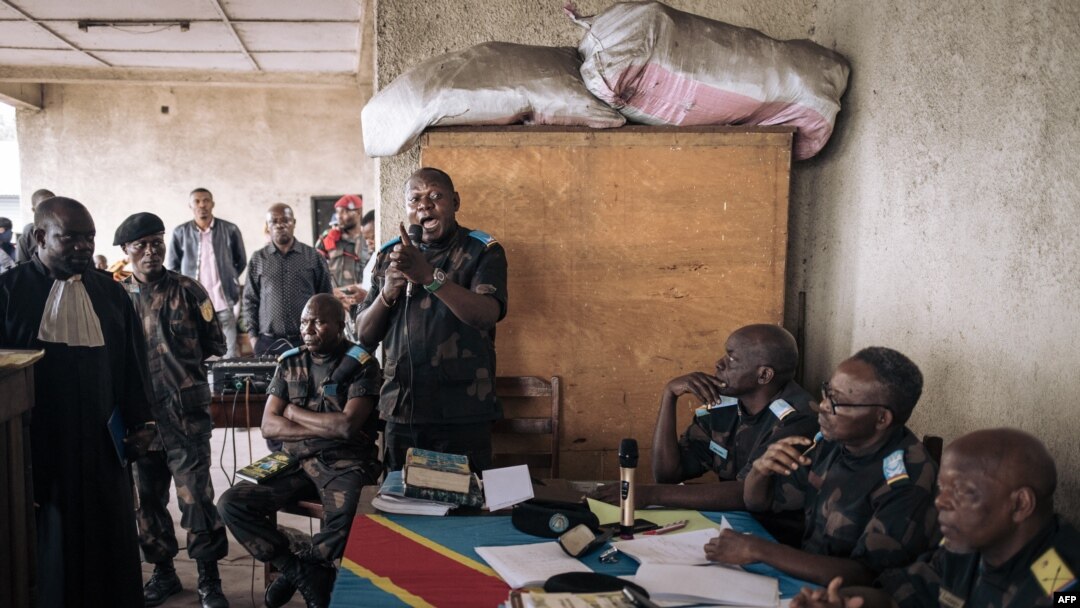 Ba magistrats na basambeli na bosambisami ya bayi lingomba ya losambo Wazalendo na Goma, Nord-Kivu, 15 sanza ya libwa 2023.