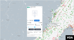 북한 해역에 발견됐던 씨씨 나인호가 타이완 해협을 통과하고 있다. 목적지는 태국 시라차 항으로 보고했다. 자료=MarineTraffic