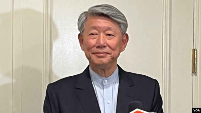 台灣經濟部長郭智輝2024年6月23日在華盛頓接受媒體訪問。 (美國之音記者李逸華拍攝)