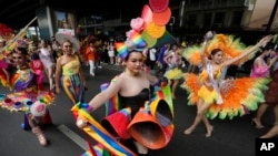 Participants wearing costumes take part in the Pride Parade in Bangkok, Thailand, June 1, 2024.