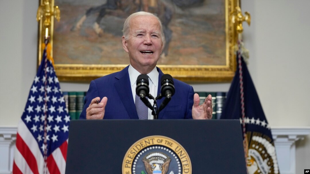 Američki predsjednik Joe Biden govori u Bijeloj kući, 1. oktobar 2023. godine (Foto: AP/Manuel Balce Ceneta)
