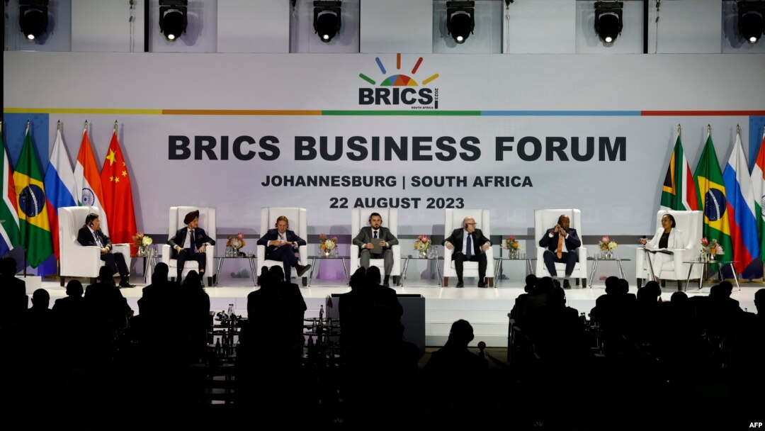 Inama y'abakuru b'ibihugu bigize umuryango wa Brics i Johannesburg, italiki ya 22/08/2023.