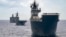 FILE - Royal Australian Navy ships sail in formation with 37 others during the Rim of the Pacific exercises in 2022. The 2024 version is underway now, with 29 nations participating. (Australian Defense Force)