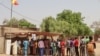 Voters queue at the Walia high school polling station in N'Djamena on May 6, 2024 during Chad's presidential election.
