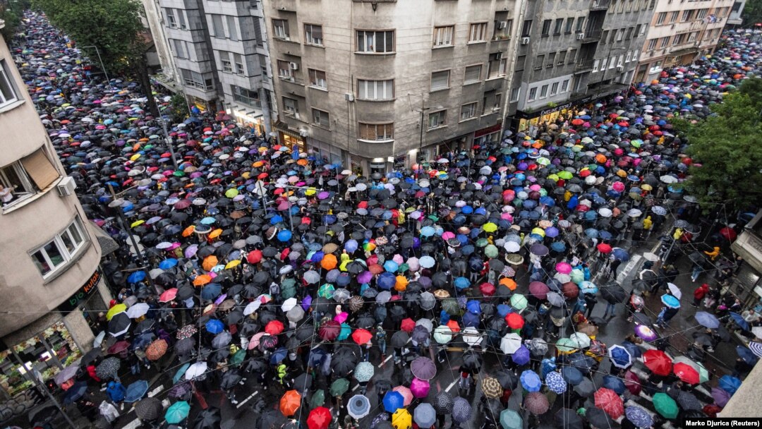 Četvrti protest "Srbija protiv nasilja" u Beogradu