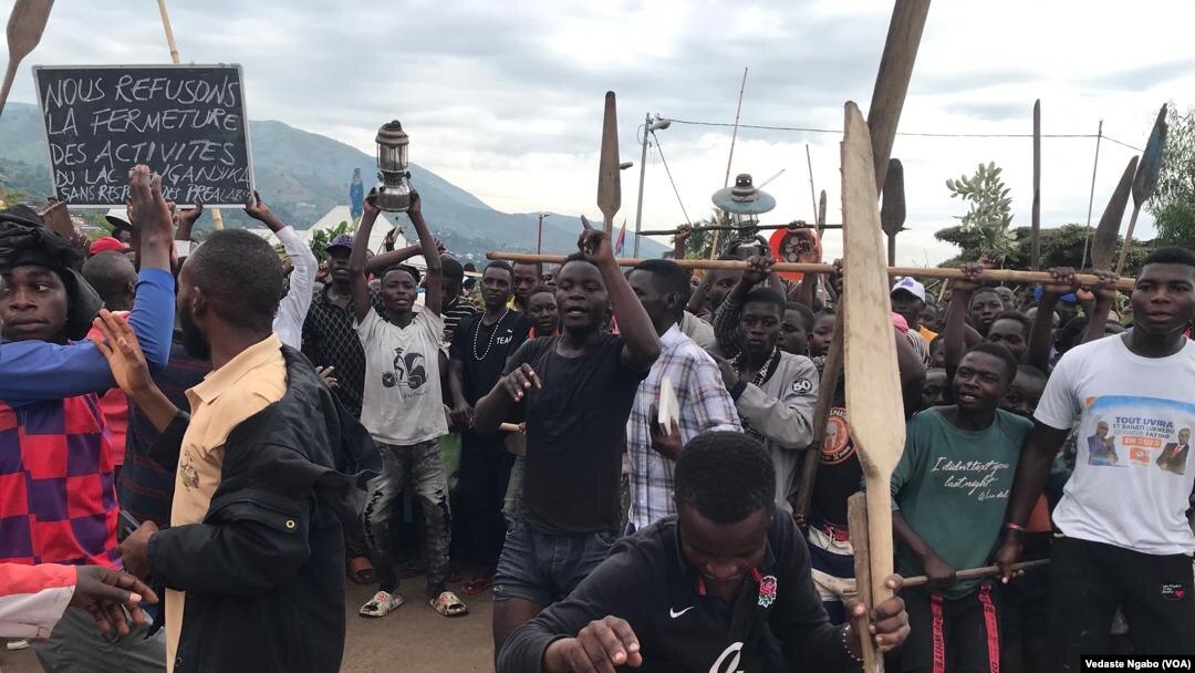 Fishermen protest in Uvira, Eastern DRC