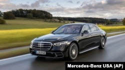 This photo provided by Mercedes-Benz shows the 2023 S-Class sedan. (Mercedes-Benz USA via AP)
