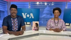 VOA's Jackson Mvunganyi sits with Queen Slyvia Nagginda Luswata of the Kingdom of Buganda during an interview at VOA studios in Washington D.C. on Monday March 11, 2024.