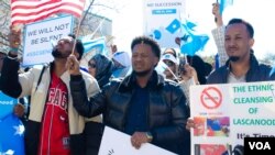 FILE: Demonstrations against mistreatment of people in Somalia's breakaway Somaliland region. Taken Feb. 24, 2023