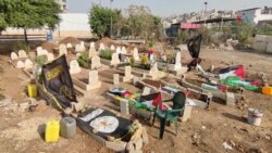 El cementerio del campo de refugiados palestinos de Nur Shams