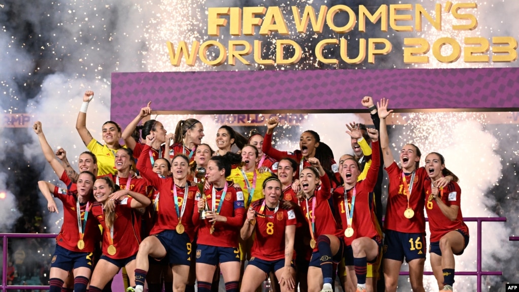 Đội tuyển bóng đá nữ Tây Ban Nha hôm 20/8.