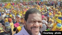 Sengezo Tshabangu at a CCC rally in Zimbabwe