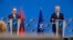 Zajednička konferencija za medija albasnkog predsednika Bajrama Begaja i generalnog sekretara NATO-a Jensa Stoltenberga (Foto: NATO) 