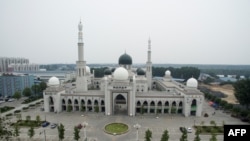 FILE - The Doudian Mosque in Fangshan district on the outskirts of Beijing is pictured June 21, 2017, before the Sinicization of the structure began.