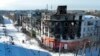 Foto de un dron de AP muestra la destrucción y la soledad en la ciudad de Bájmut, en el este de Ucrania, el 13 de febrero de 2023.