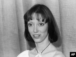 FILE - In this May 23, 1977, file photo, actress Shelley Duvall is seen in Cannes, France. Duvall, whose wide-eyed, winsome presence was a mainstay in the films of Robert Altman and who co-starred in Stanley Kubrick's 