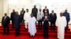 FILE — West African leaders pose for a photo before a regional ECOWAS meeting held in Abuja, Nigeria, Aug. 10, 2023.