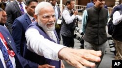 Perdana Mentri India, Narendra Modi tiba di New York hari Selasa (20/6). 